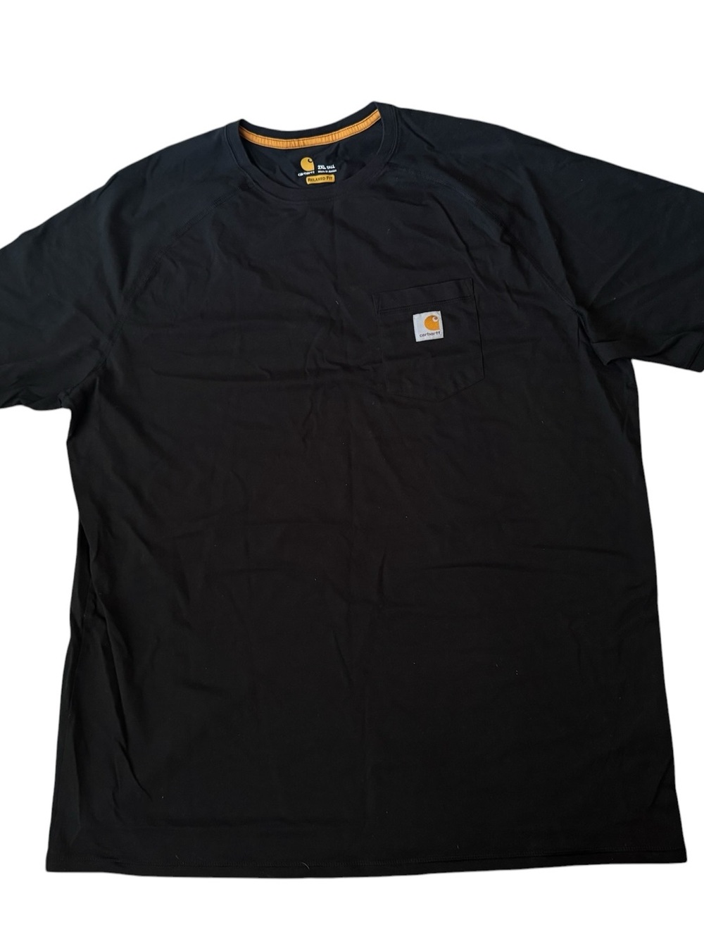 Carhartt Force Pocket T Shirt Mens 2XLT Black Relaxed Fit Workwear Tall Tee NWOT